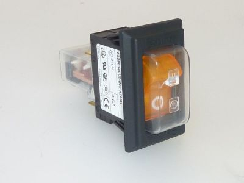INTERRUTORE DISCONTINUO ARANCIONE 240Vac - 4A - dima di foratura 22x44 mm