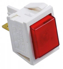 Лампочка сигнальная мм 30x22мм 230В красн. присоединение плоский штекер 6,3 мм
