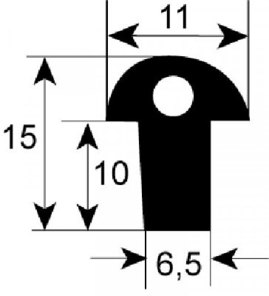 Уплотнитель дверной профиль 2930 Кол-во в уп-вке товар, продаваемый по метрам