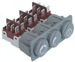 Комплект кнопок монтажные размеры 28,5x77,5 мм сер. 2CO/2CO/2CO 250В