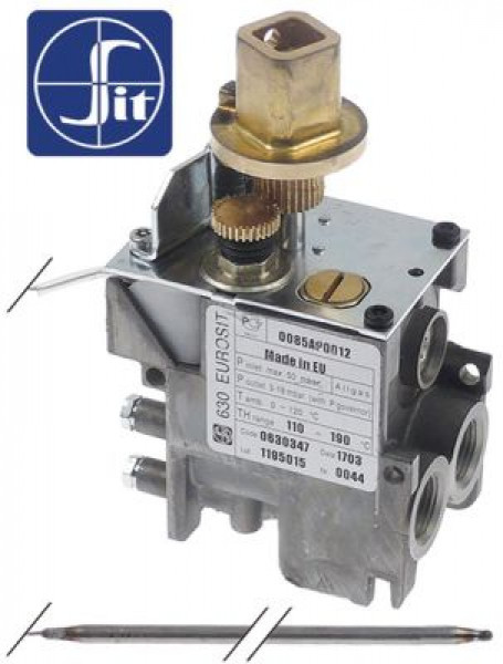 Термостат газовый тип серия 630 Eurosit 110-190°C вход для газа 3/8" выход для газа 3/8"
