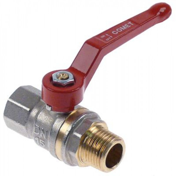 Кран шаровой присоединение 1/2″ внутр. резьба - соединительная муфта DN13