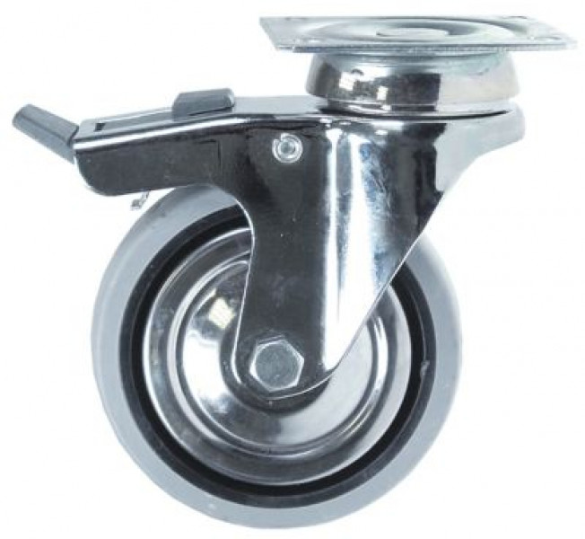 Ролик направляющий пластинчатое крепление 75x70 мм расст-ние меж. отвер-ми 60x50мм В 135мм