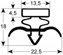 Уплотнитель изоляционный профиль 9171 Д 2500мм посадочный размер