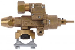 Кран газовый вход для газа фланец трубы ø21 мм выход для газа M17x1 (труба-ø 10 мм)