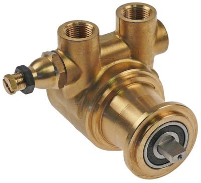 Головка насоса хомутовое соединение присоединение 3/8" GAS латунь Д 82мм с байпасом