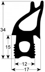 Уплотнитель дверной профиль 2735 Ш 685мм Д 820мм Кол-во в уп-вке 1 подходит для HOUNÖ