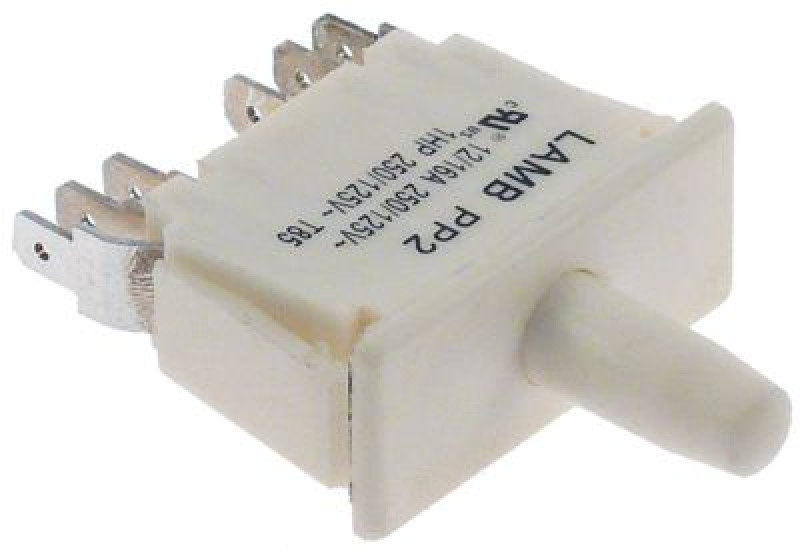 Микровключатель с кнопочным включателем 250В 12А 2CO Д1  165мм присоединение плоский штекер 4,8 мм