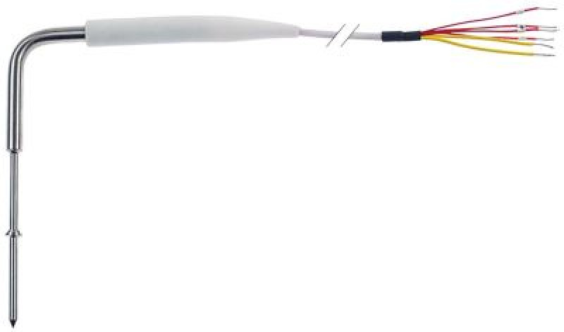 Датчик температурный погружной для измерения температуры в толще продукта Pt100 кабель силикон датчик -40 до +120°C