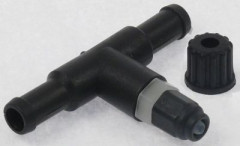 Тройник присоединение 6,5 мм пластмасса 3х-канальн. ø шланга 11-11мм