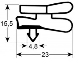 Уплотнитель изоляционный профиль 9151 Ш 720мм Д 1655мм посадочный размер Д1  1645мм Ш1 710мм