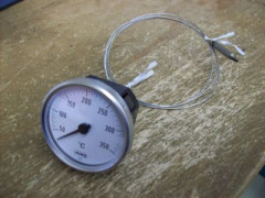 Thermometer 50-350°C einbauØ 52   Front Ø57  6x35mm  Kapp 1100