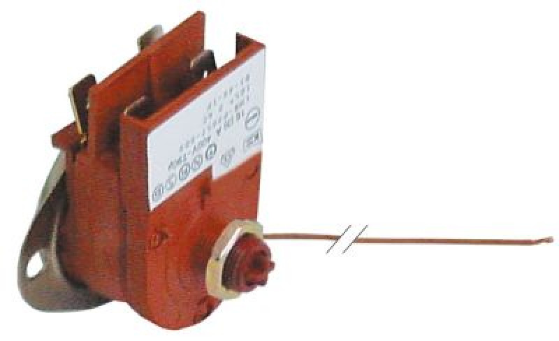 Термостат защитный темп. выкл. 165°C 2-полярн. 16А ø датчик 2мм капиллярная трубка  470мм сальник  -