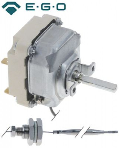 Термостат темп. макс. 180°C 3-полярн. 3NO 16А ø датчик 6мм Д датчик 133мм