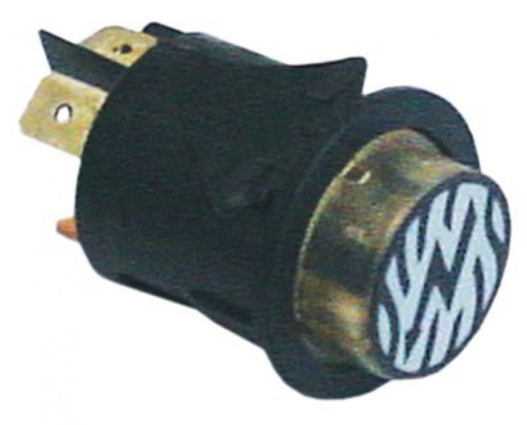 Выключатель кнопочный монтажные размеры ø25 мм светл. 1NO/лампа 250В