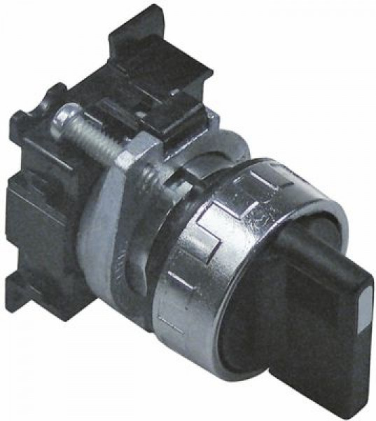 Выключатель-селектор чёрн. фиксирующ. монтажные размеры ø22 мм