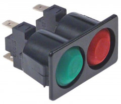 Комплект кнопок монтажные размеры 51x28 мм красн./зелён. 1NO/1NO 250В