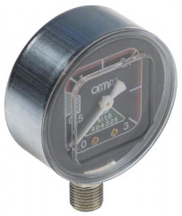 Манометр присоединение снизу резьба 1/4" ø 62мм маркировка 0,5-0,8 диапазон давления 0-3бар