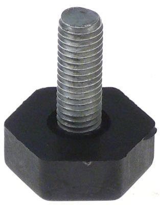 Ножка приборная резьба M10 пластмасса ø 29мм В 41мм ширина зева ключа 30 Д резьбы 27мм