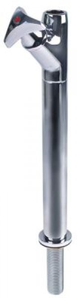 Вентиль поворотный со стойкой   В 340мм длина соединения 90мм тёплая вода 3/4"