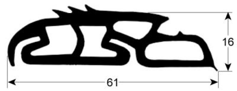 Уплотнитель для тележки-стеллажа профиль 4100 Д 810мм