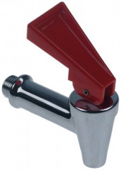 Кран спускной резьба 1/4" красн. комплект подходит для COFFEE QUEEN длина трубы 50мм