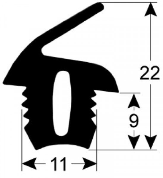 Уплотнитель дверной профиль 2718 Д 5500мм