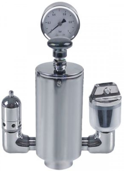 Арматура предохранительная резьба 1" хромированная латунь ø 68мм В 180мм