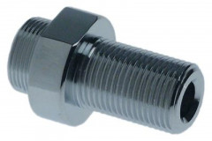 Втулка для резьбового соединения хромированн. ø 26мм внутр.ø 8мм Д 9мм Р1: M20x1 Р2: 3/8&quot;