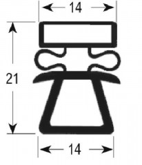Уплотнитель изоляционный профиль 9162 Ш 385мм Д 772мм наружный размер