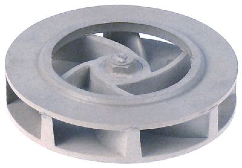 Колесо рабочее резьба M10L ø 74мм В 14мм ø вала 12мм длина вала 75мм лопатки 8