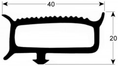 Уплотнитель для холодильной камеры профиль 9780 кол-во в уп-вке 6м сер.