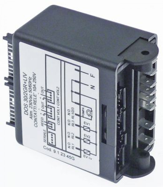 Устройство электронное дозирующее 230В 10А тип DOS 30/2GR+LIV GICAR напряжение переменный ток