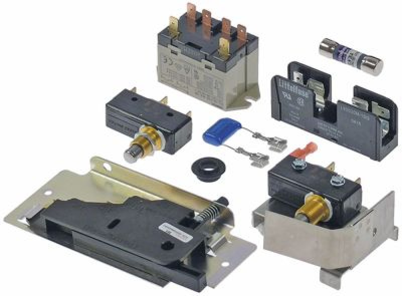 Комплект выключателей с реле и предохранителем F1 для микроволновой печи