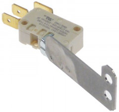 Микровключатель приводится в действие при помощи рычага 250В 16А
