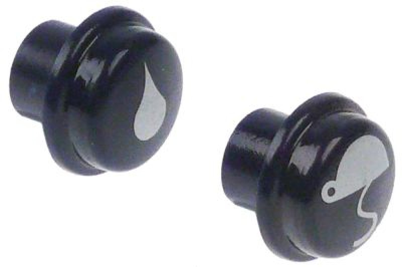 Кнопки пластмасса ø 17мм голуб. кофе/вода кругл. набор из 2х частей SANREMO