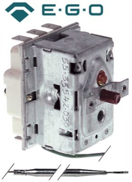 Термостат защитный темп. выкл. 275°C 3-полярн. 20А ø датчик 4мм Д датчик 157мм