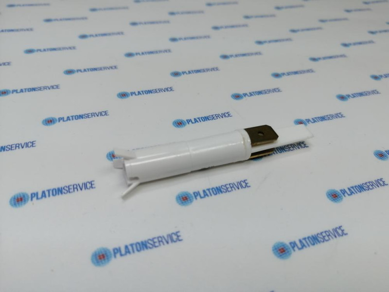 Лампочка сигнальная ø 6мм 12В бел. присоединение плоский штекер 6,3 мм без линзы