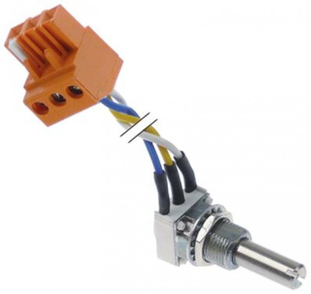 Потенциометр 22kOhm угол поворота 270° ø ось 6мм длина оси 16мм резьба M10x0,75