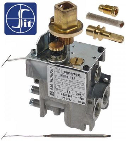 Термостат газовый тип EUROSIT 80-320°C вход для газа 3/8" выход для газа 3/8"