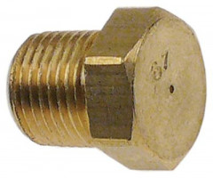 Жиклёр газовый резьба 1/8" NPT ширина зева ключа 13 код 67