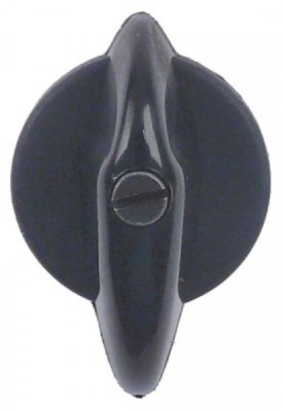 Рукоятка регулировочная ø 27/46мм чёрн. гнездо для оси 6x6мм с винтом