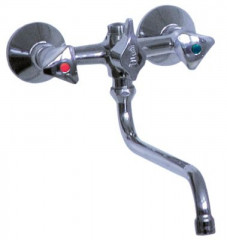 Кран-смеситель настенный присоединение эксцентрик 1/2&quot;-3/4&quot;