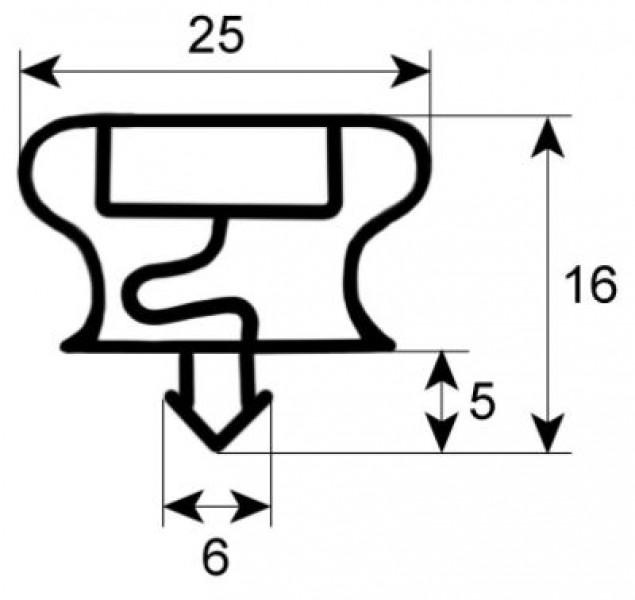 Уплотнитель изоляционный профиль 9194 Ш 400мм Д 174мм посадочный размер Кол-во в уп-вке 1
