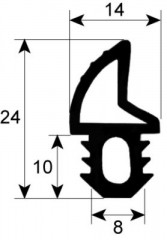 Уплотнитель дверной профиль 2755 Д 2780мм