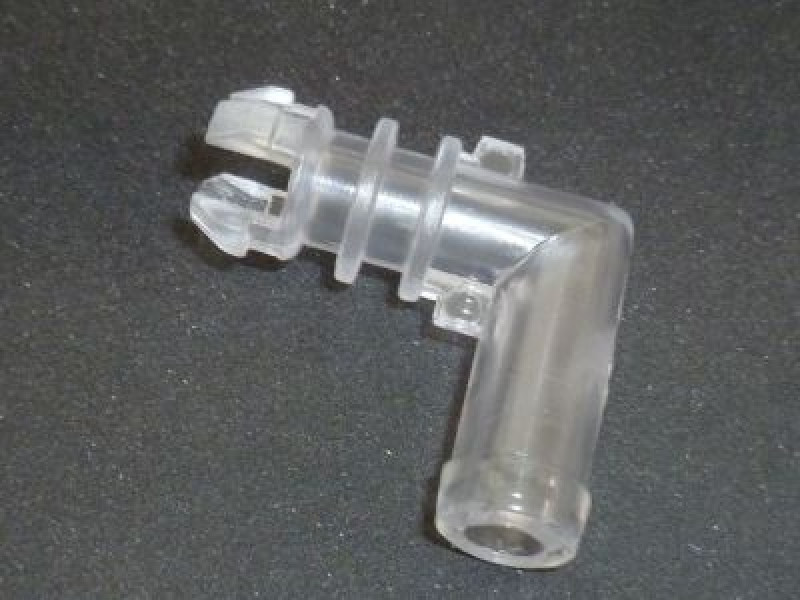 RACCORDO A GOMITO CON INNESTO RAPIDO portagomma ø 10,5 mm