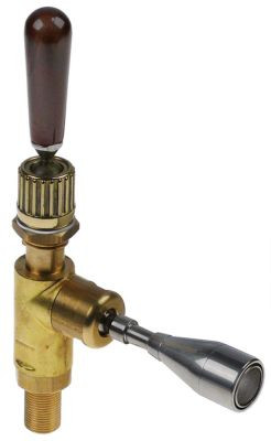 Кран для воды латунь коричнев. поворотный рычаг комплект