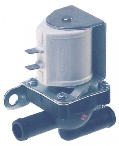 Клапан электромагнитный прямой вход 14мм пластмасса 220 В перем.тока выход 14 мм