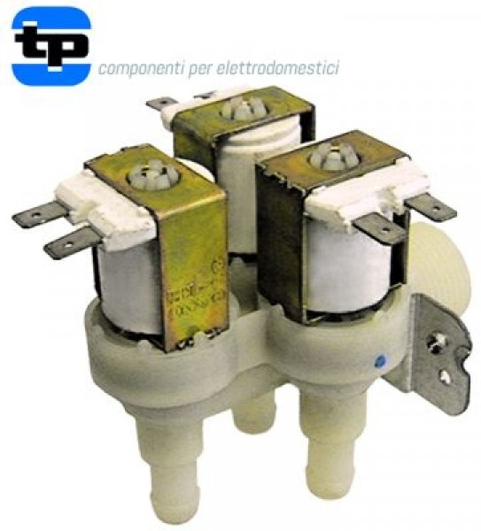 Клапан электромагнитный тройн. углов. пластмасса вход 3/4" 230 В перем. тока TP выход 11,5 мм DN10