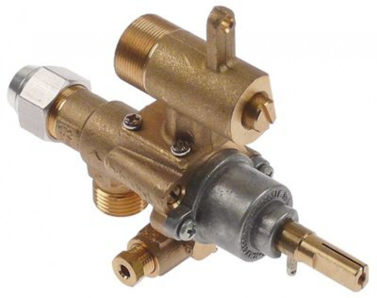 Кран газовый тип GPEL22D МЖ 35мм вход для газа M18x1,5 (труба-ø 12 мм)